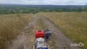 самодельный мотоблок на базе КПП Урал. замер скорости после замены ведомой звёзды.