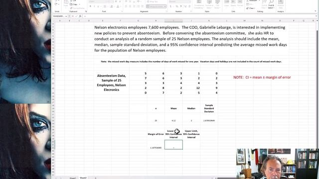 Unit 9 Excel Tutorial CONFIDENCE.T for Confidence Intervals BADM 3933 смотреть онлайн