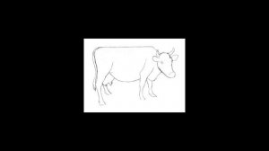 Как нарисовать корову карандашом?