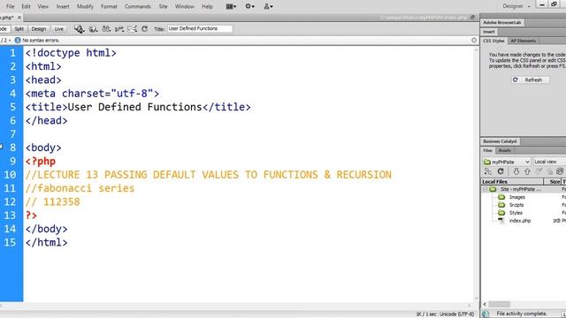 Lecture 13 : Optional Parameters & Recursion PHP смотреть онлайн