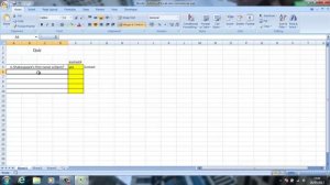 How to make a quiz on Excel 2007