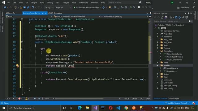 Build REST API in ASP.NET Visual Studio + MS SQL CRUD - Create, Read, Update and Delete смотреть онлайн