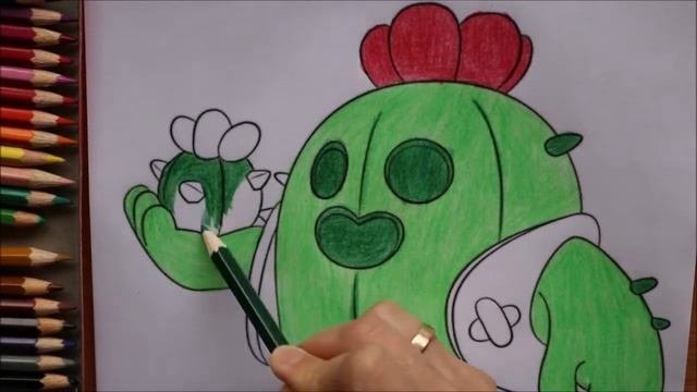 Coloring Spike Brawl Stars Faber Castell | Раскраска Спайк Бравл Старс Faber Castell