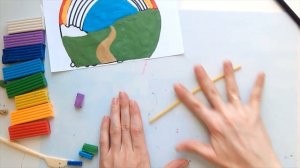 Рисуем  с детьми пейзаж пластилином