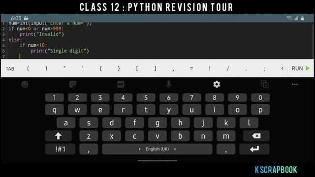 Python Program : Nested if statement (Class 12: Python Revision Tour) смотреть онлайн