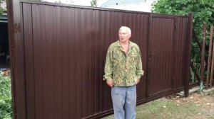Раздвижные ворота из профнастила