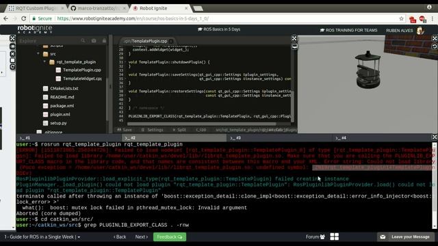 [ROS Q&A] 069 - RQT Custom Plugin: undefined symbol смотреть онлайн