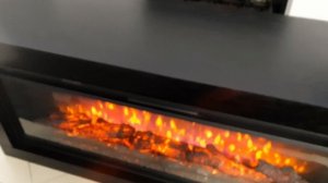 ТВ-Тумба, камин-бар Дельта чёрный дуб, ширина 2100 мм