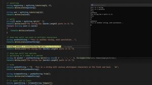 C# String Manipulation: Replace, Substring, Trim, Split, ToUpper, and ToLower