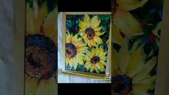 подсолнухи. картина акрил.#подсолнух#картинанахолсте #акрил