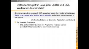 Woche 10 (4): Java Persistence API