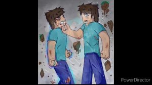 Стив и Херобрин-"с тобой я не могу, и без тебя никак". Идея не моя!