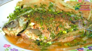 Жареный карась по-китайски, с имбирём и белой редькой!