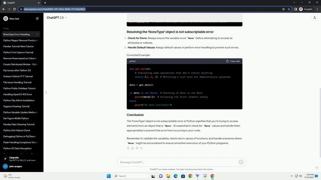 NoneType object is not subscriptable python смотреть онлайн
