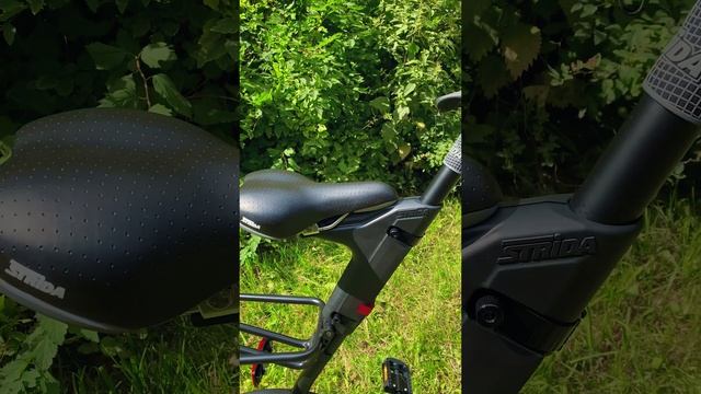 Легкий складной велосипед STRIDA SX на 18'' ободах и узких покрышках и ременной передаче #Shorts