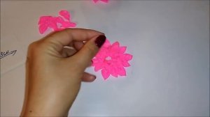 Бантики из органзы 2,5см Мастер Класс Канзаши /Bows organza 2.5 cm MK Kanzashi