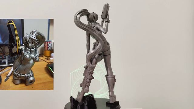 3D printed and painted 30cm model of Yoko from Gurren Lagann! смотреть онлайн