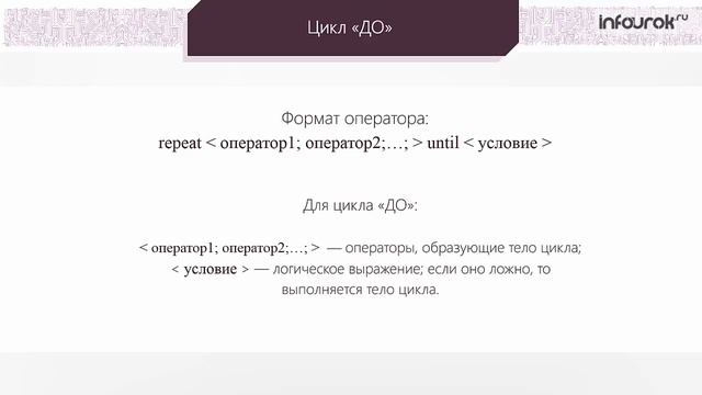 Программирование циклических алгоритмов | Информатика 8 класс #25 | Инфоурок