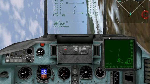 MIG_29, 1998 г., PC (Windows). Полет на МиГ-29 на старинном симуляторе...