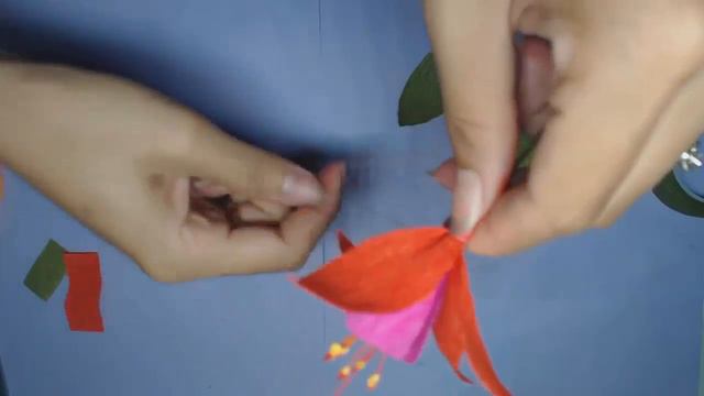 How to Make Fuchsia Crepe Paper flowers - Flower Making of Crepe Paper - Paper Flower Tutorial смотреть онлайн