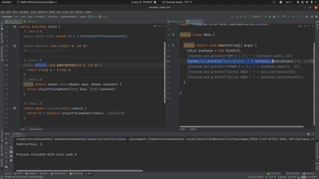 Java interfaces — default & static methods.