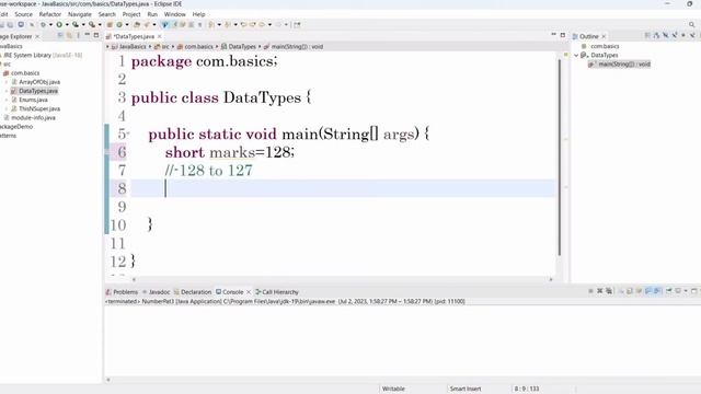 datatypes in java | java data types | Java Basics | Code eureka
