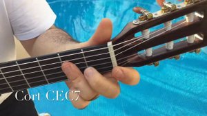 Cort CEC7 - Elektro Klasik Gitar - NAT - Naturel (Bi Kuple)