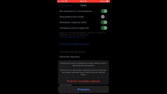 Как очистить сафари | Очищаем браузер сафари на айфон смотреть онлайн