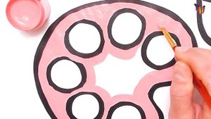 Нарисуем палитру красок и кисточку. Простые уроки по рисованию для детей. Раскраска без принтера