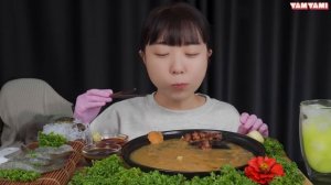 해삼,해삼내장,새우,멍게Sea cucumber, Sea squirt, rawshrimp mukbang