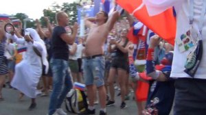 Волгоград, фан зона, Россия-Испания