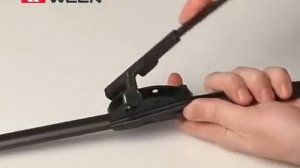 Видеоинструкция по установке щеток стеклоочистителя, адаптер "Side pin" - левый штырек