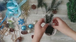 Новогодняя композиция в кружке мастер-класс