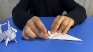 Оригами дракон из одного листа