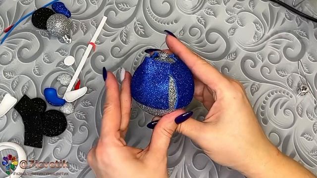 Снеговик из фоамирана своими руками 雪人  Новый год 2024 Ёлочная игрушка Рождество Snowman 눈사람