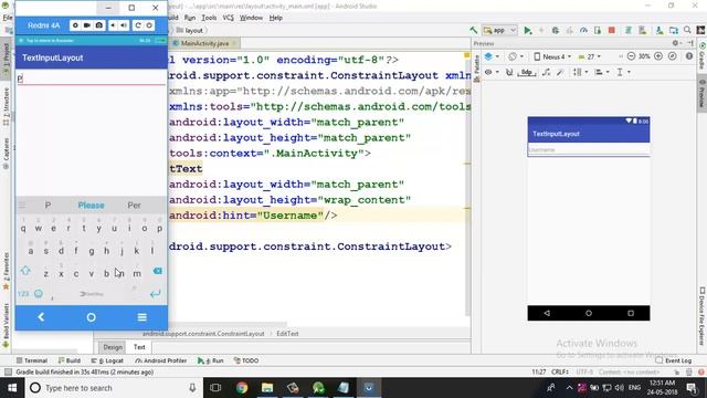Text Input Layout Edit Text Android Tutorials смотреть онлайн