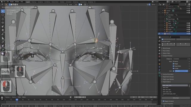 Риггинг лица в Blender с помощью аддона Rigify.
