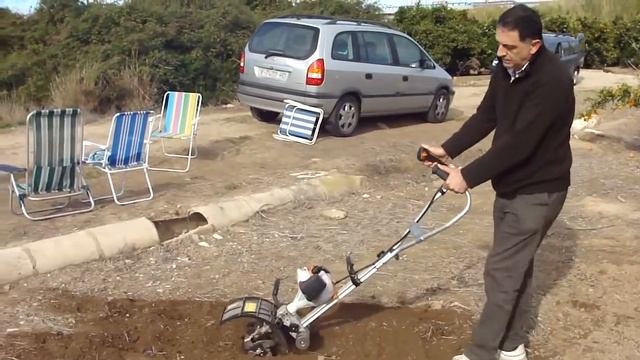 Культивация почвы мультисистемой Stihl MM 55