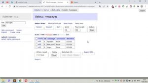 PHP Подключение к БД SQLITE и вывод сообщений