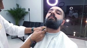 ASMR ? "2 BARBERS, 1 BEARD" Beard Trim and Facial | Spa & Barber - Sharjah