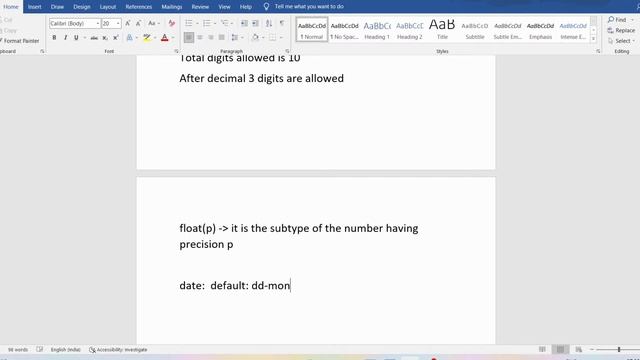 Oracle Data Types | Basic SQL Types of DataType || Oracle Sql complete tutorial Course 2023 || PT