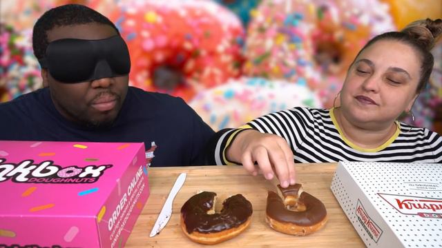 Can My Husband Guess His Most HATED Donut? [Pinkbox vs. Krispy Kreme Blindfold Taste Test] смотреть онлайн