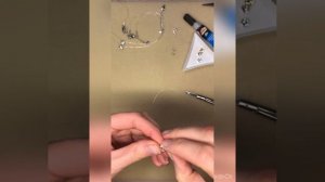 МК Колье на леске с кристаллом Сваровски невидимка своими руками | Как сделать украшение на шею |DI