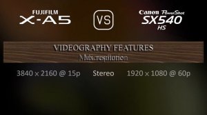 Fujifilm X-A5 vs. Canon PowerShot SX540 HS: A Comparison of Specifications