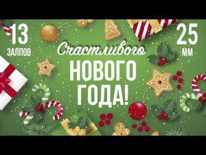 салют СЧАСТЛИВОГО НОВОГО ГОДА! 13 залпов