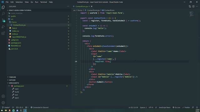 React - Form Validation Tutorial Using React Hook Form