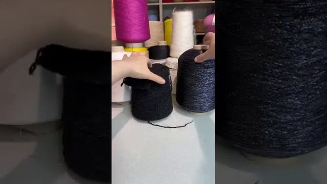 Хлопок с фольгой, люрекс и пряжа в компаньоны.