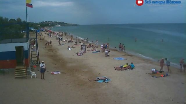 Пляж в Щёлкино 12.08.2015 - time-lapse с камеры 1