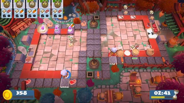 Overcooked 2 - Seasonal update level 1-5 2 players co-op on iOS (Score 1071) смотреть онлайн