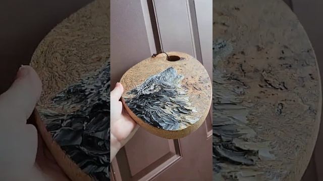 Wolf painted on cork board #art #artsandcrafts #handmade #painting #crafts #artist #craftwork